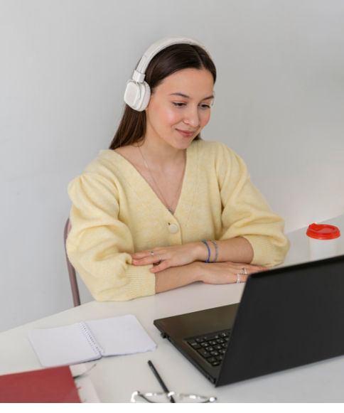 Student learning math online